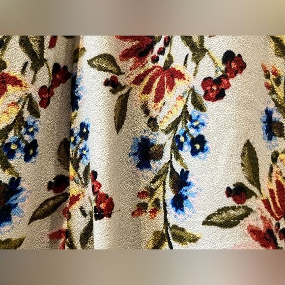 Urban Romantics Casual Midi Dress Floral Boho Ivory Size Small - Picture 2 of 7